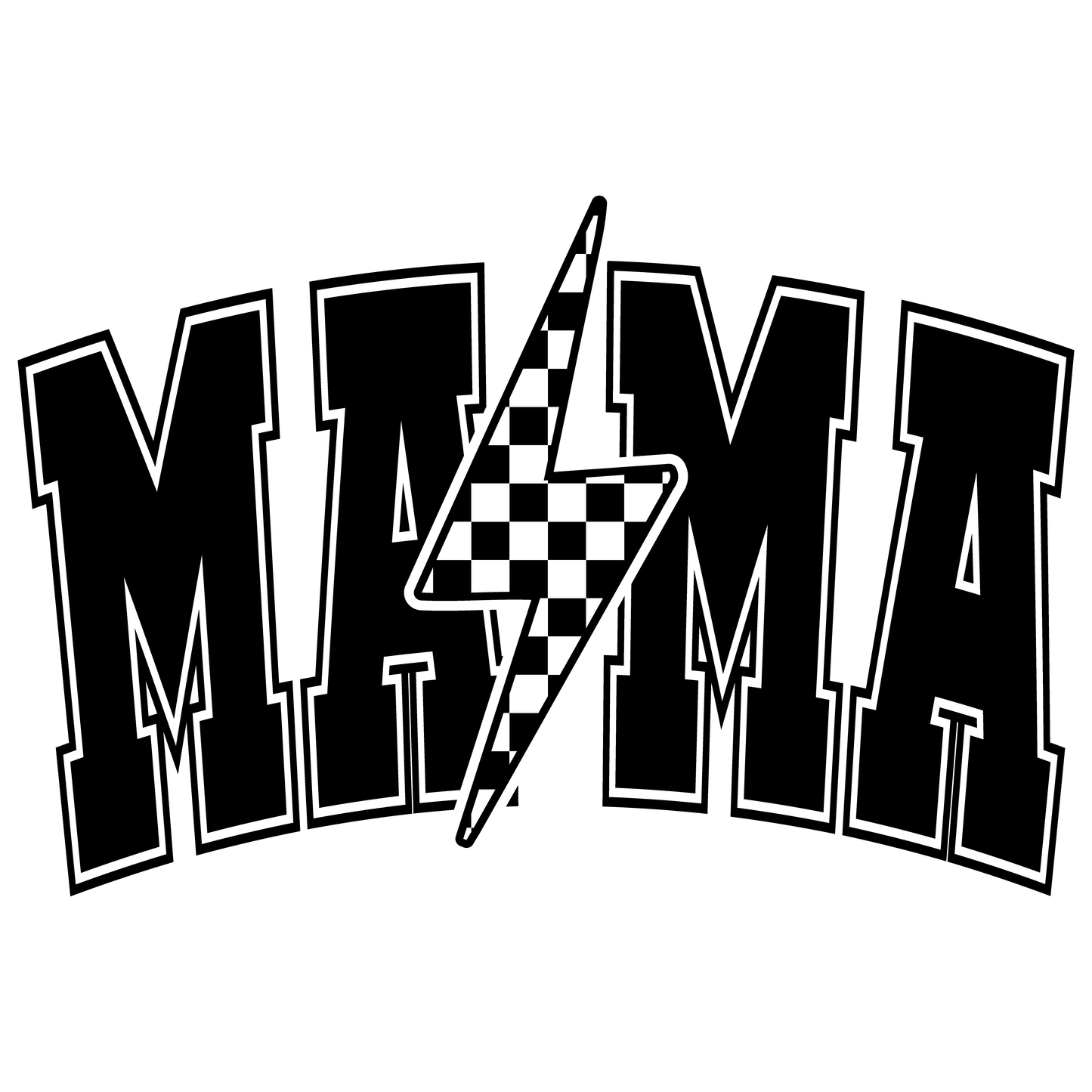 Checkered Lightning Bolt Mama
