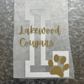 "L" Lakewood Cougars with Paw