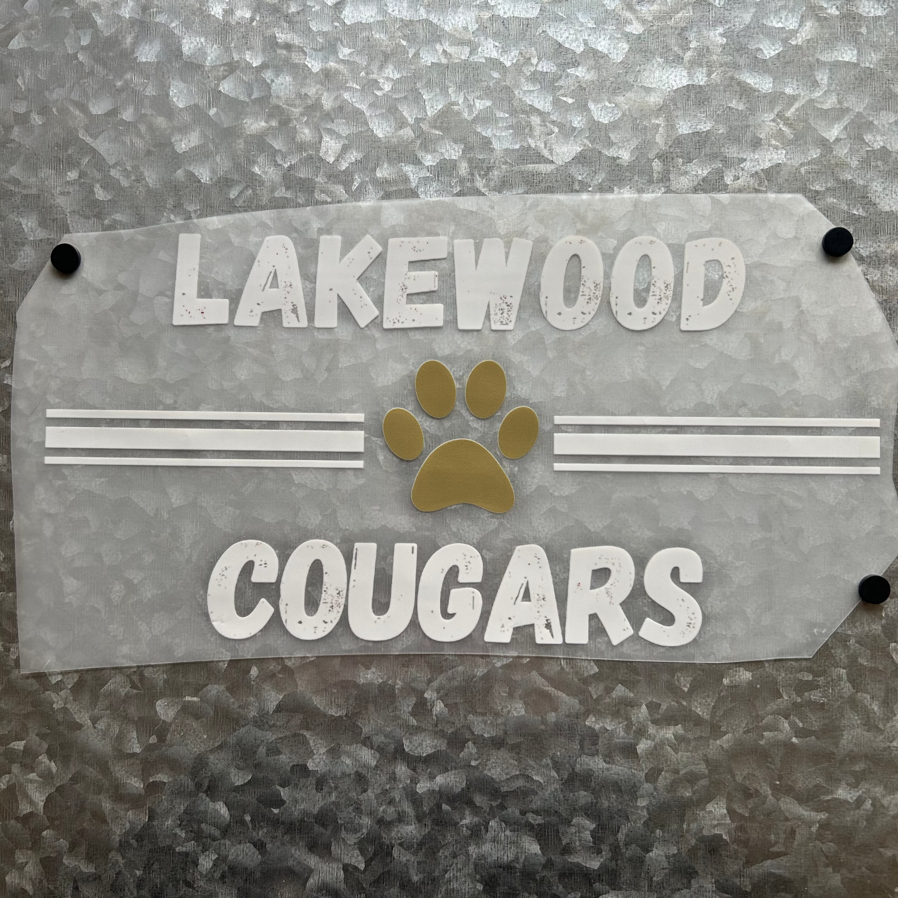 "Lakewood Cougars" (Paw Print)