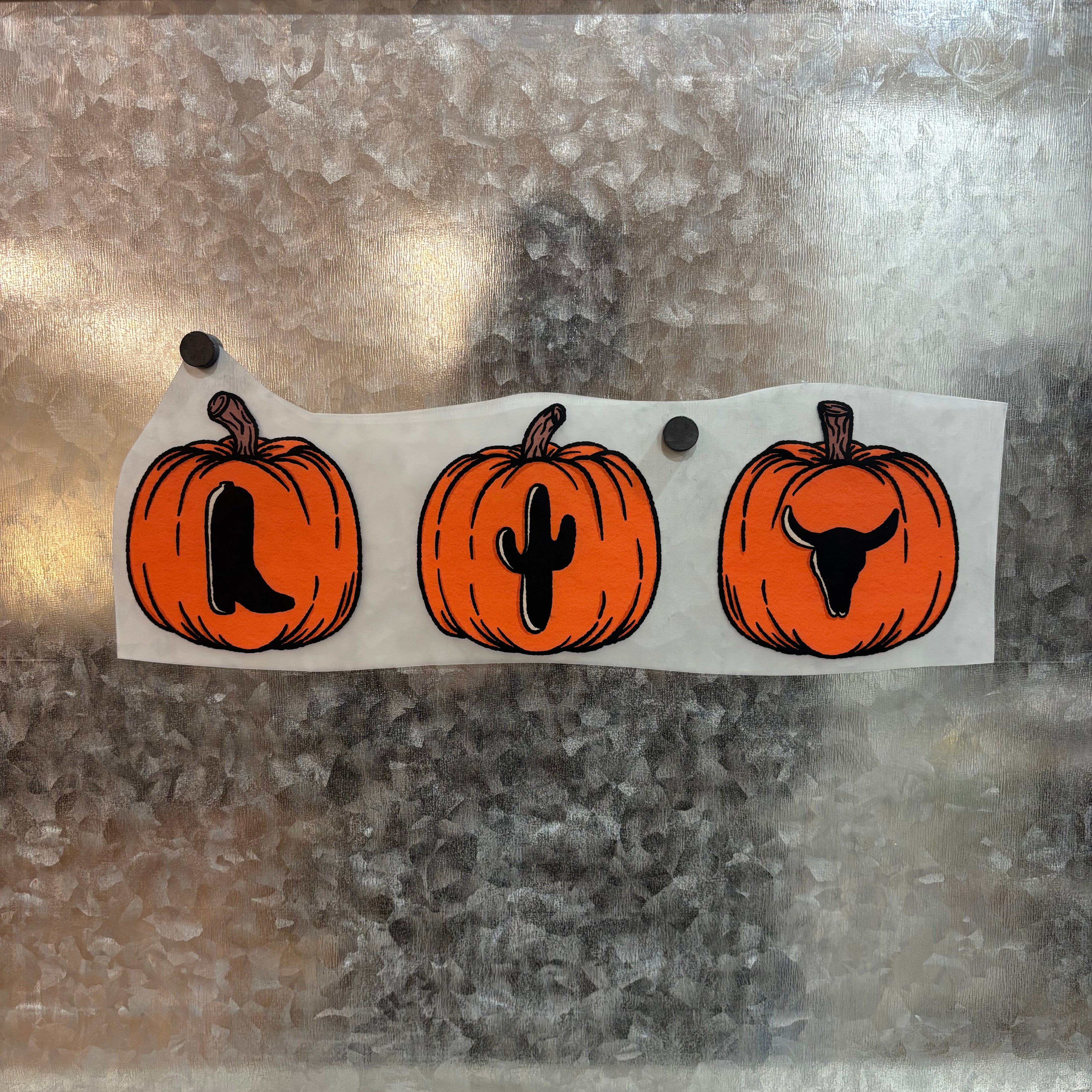 Cowgirl Carved Pumpkins