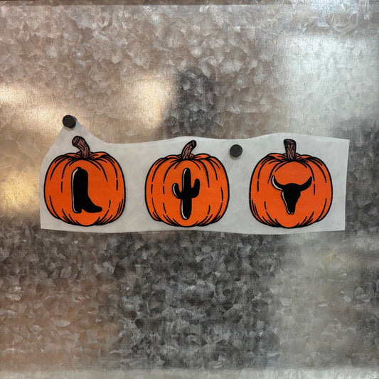 Cowgirl Carved Pumpkins